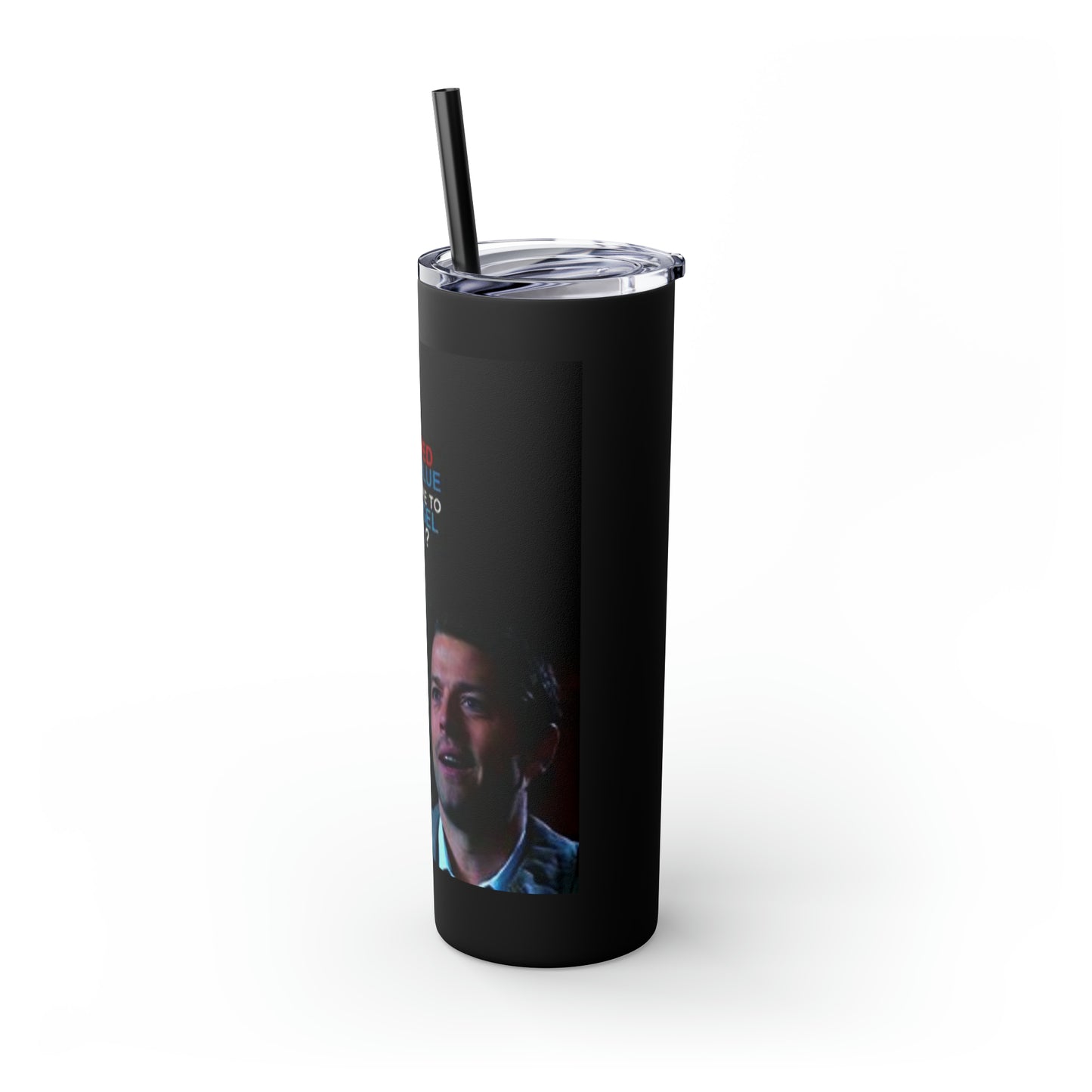 Supernatural Cas Valentine, Skinny Tumbler with Straw, 20oz