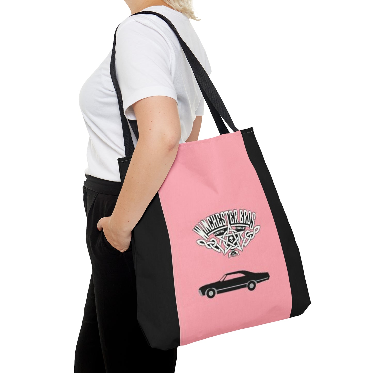 Supernatural "Winchesters" pink Tote Bag (AOP)