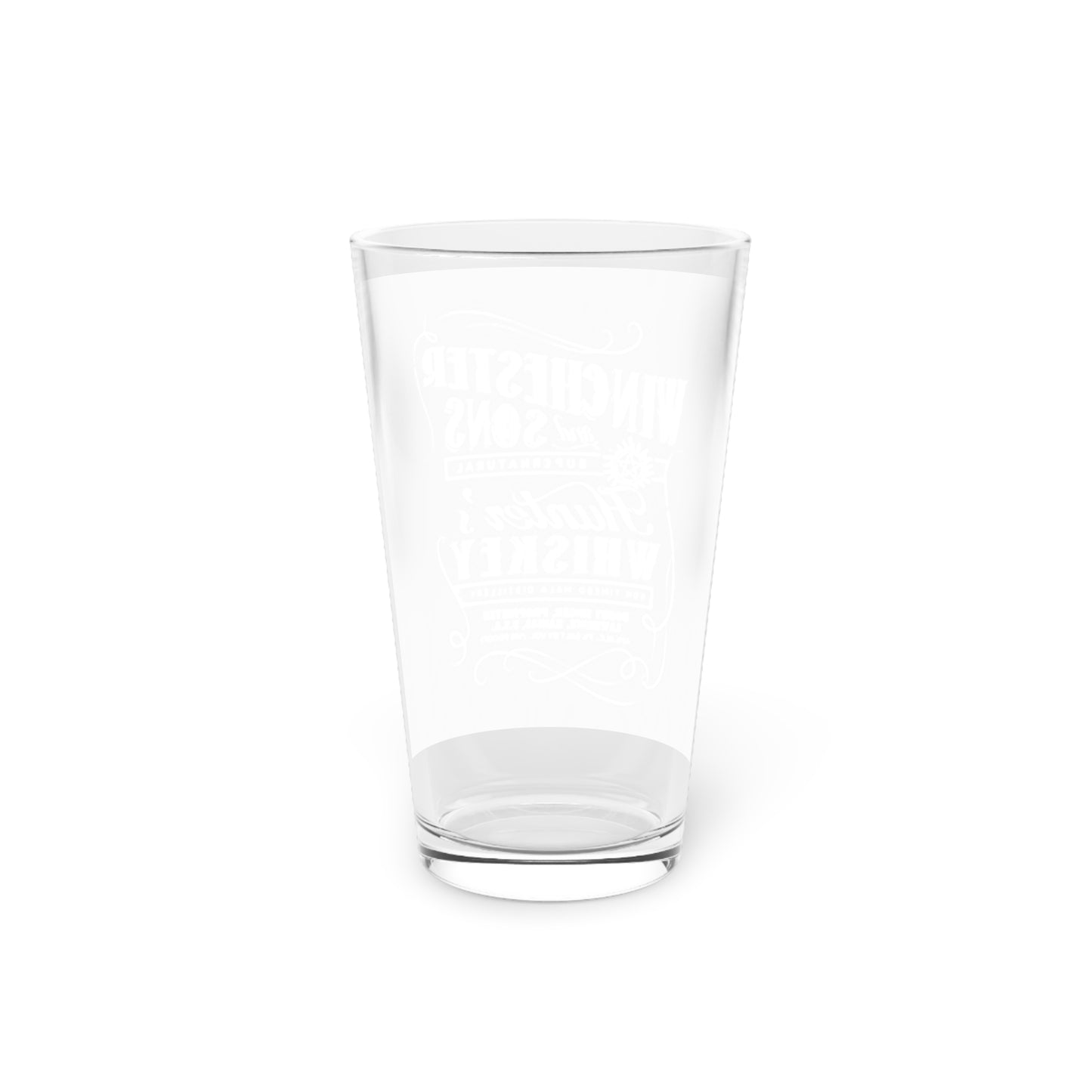 Supernatural "Hunters Whiskey" Pint Glass, 16oz