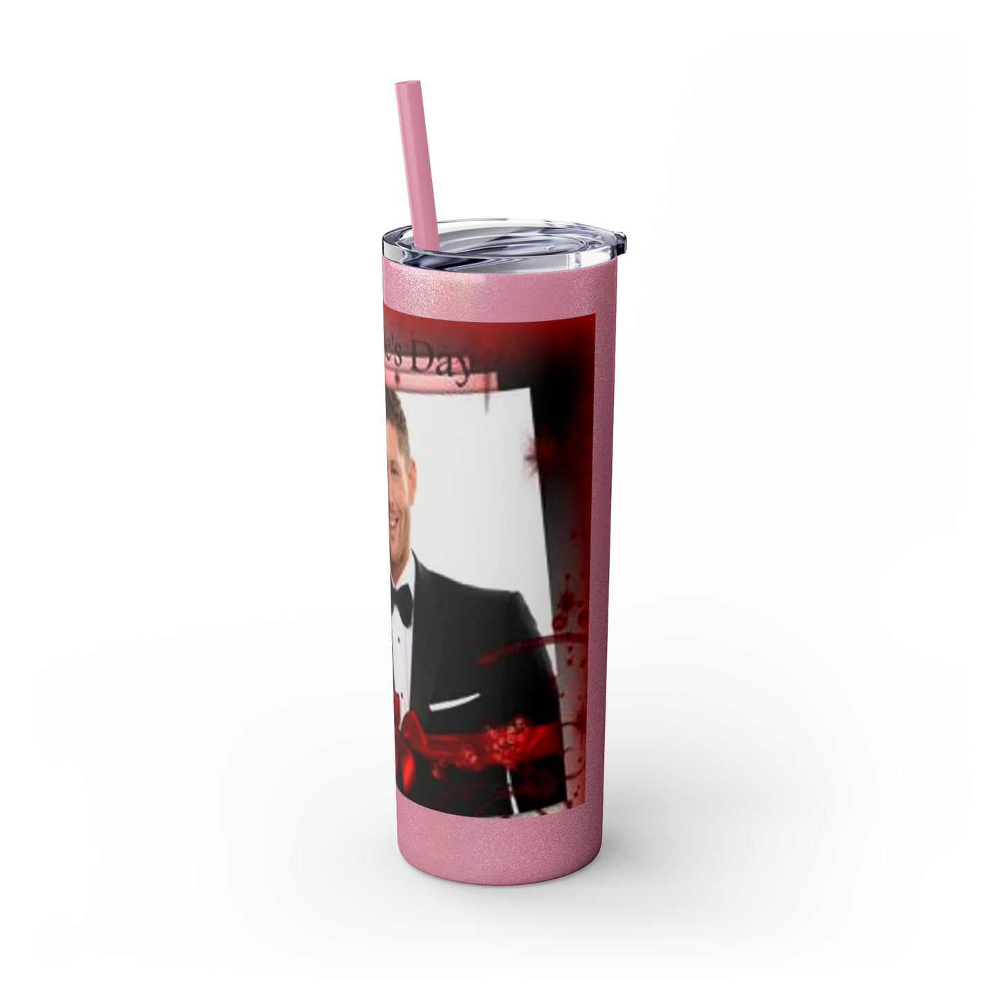 Supernatural Dean Valentine, Skinny Tumbler with Straw, 20oz