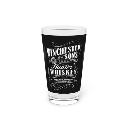 Supernatural "Hunters Whiskey" Pint Glass, 16oz