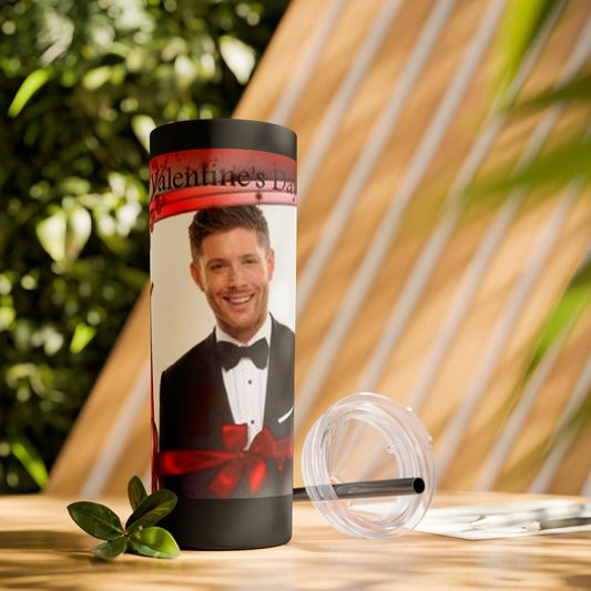 Supernatural Dean Valentine, Skinny Tumbler with Straw, 20oz