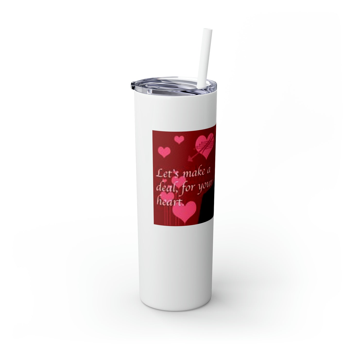 Supernatural Crowley Valentine, Skinny Tumbler with Straw, 20oz