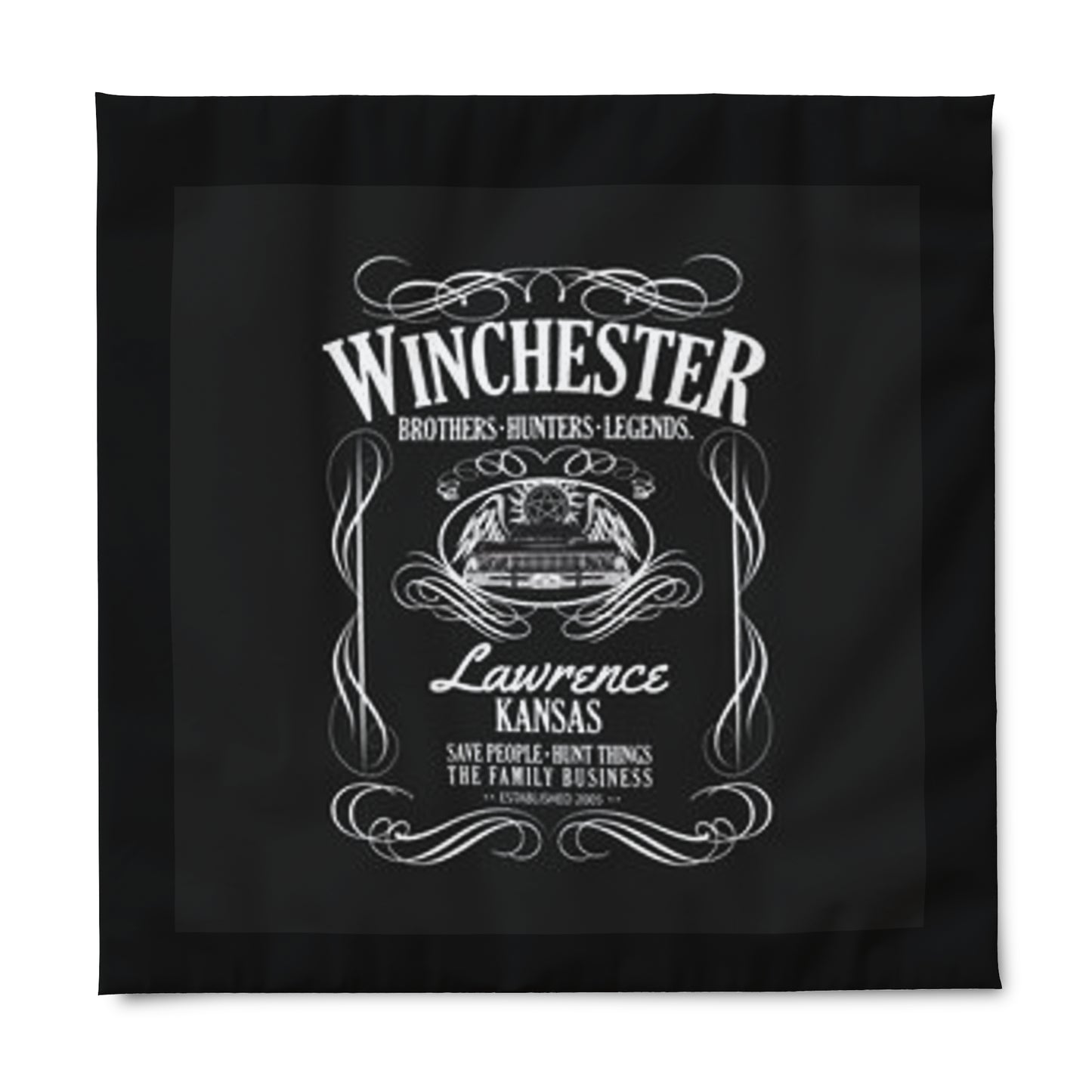 Supernatural "Winchester" black Duvet Cover