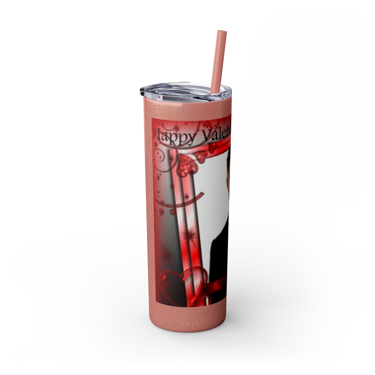 Supernatural Dean Valentine, Skinny Tumbler with Straw, 20oz