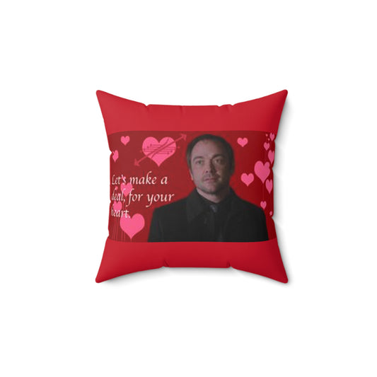 Supernatural Crowley Valentine, Spun Polyester Square Pillow