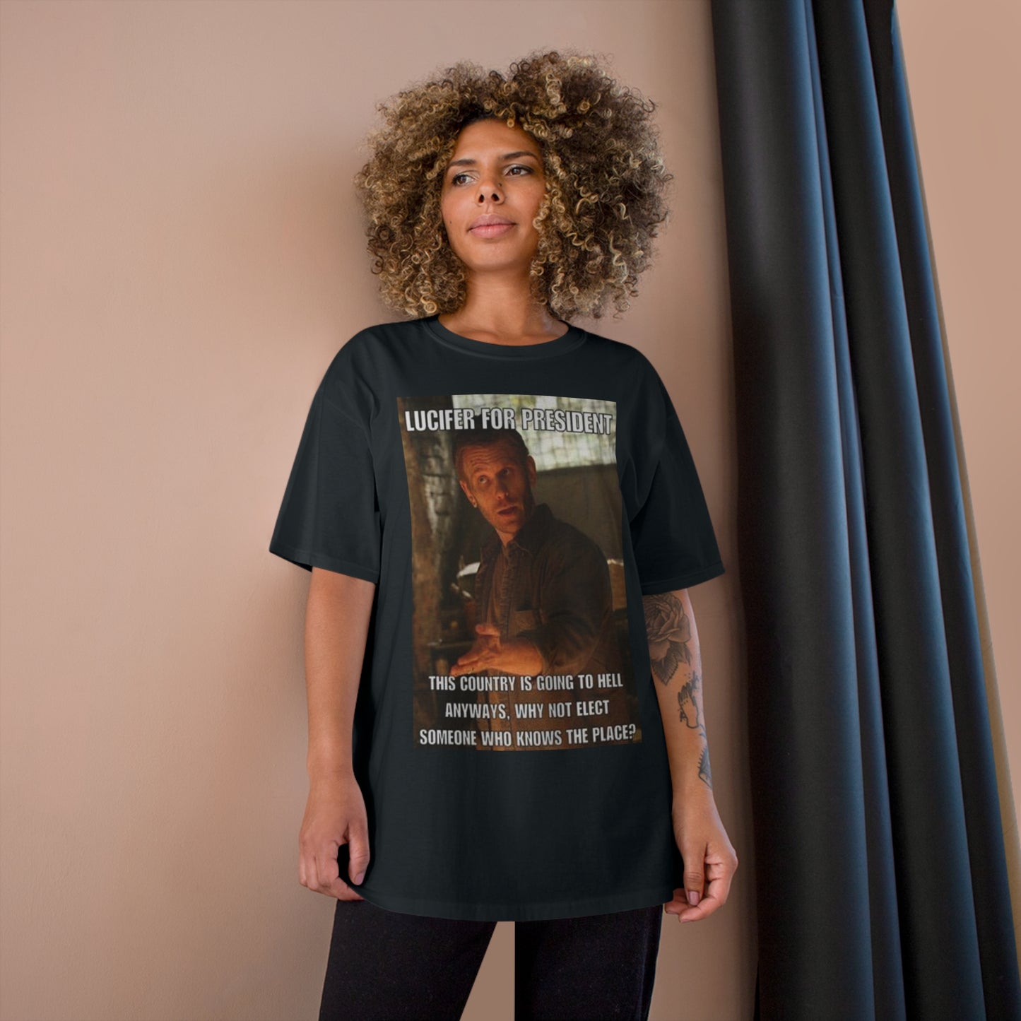 Supernatural Lucifer for President, Champion T-Shirt