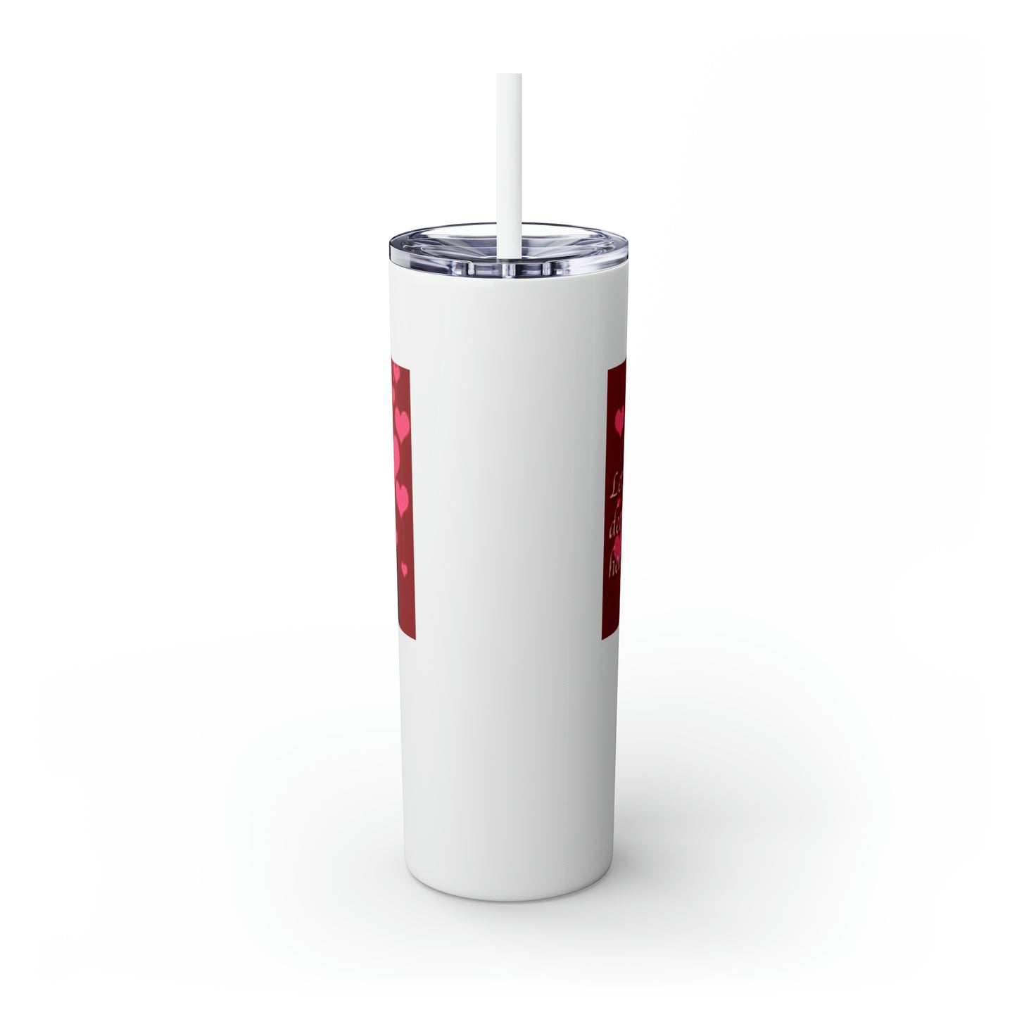 Supernatural Crowley Valentine, Skinny Tumbler with Straw, 20oz