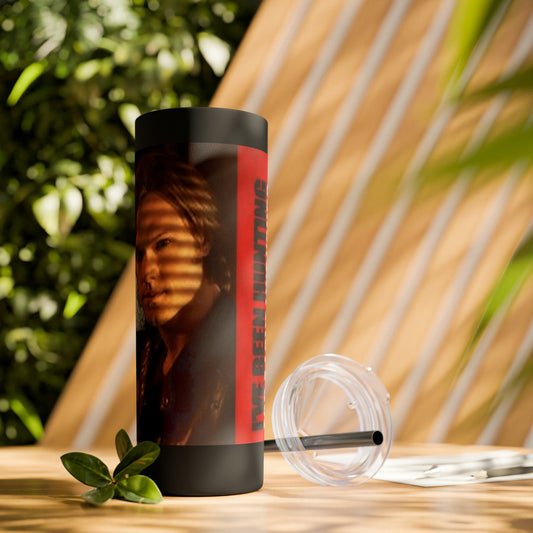 Supernatural Sam Valentine, Skinny Tumbler with Straw, 20oz