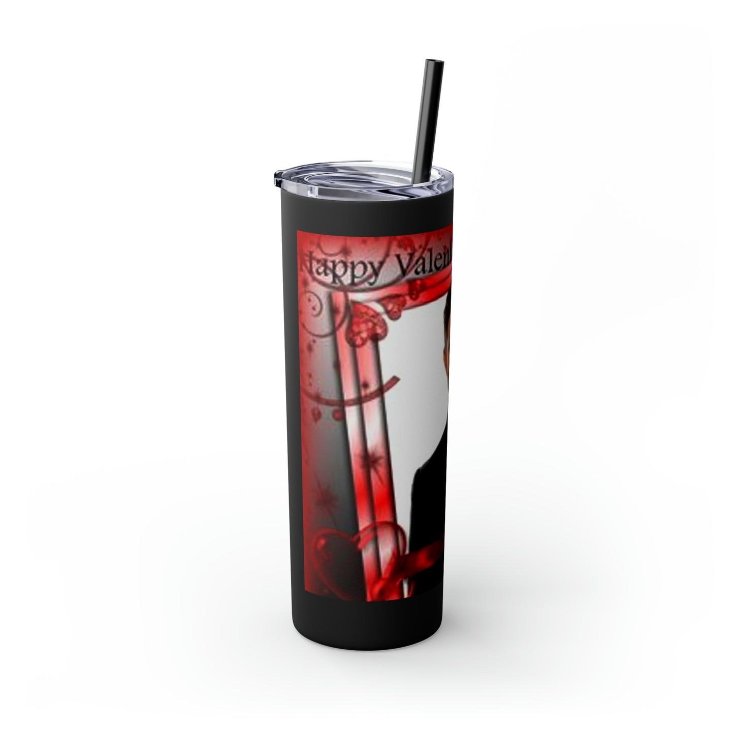 Supernatural Dean Valentine, Skinny Tumbler with Straw, 20oz