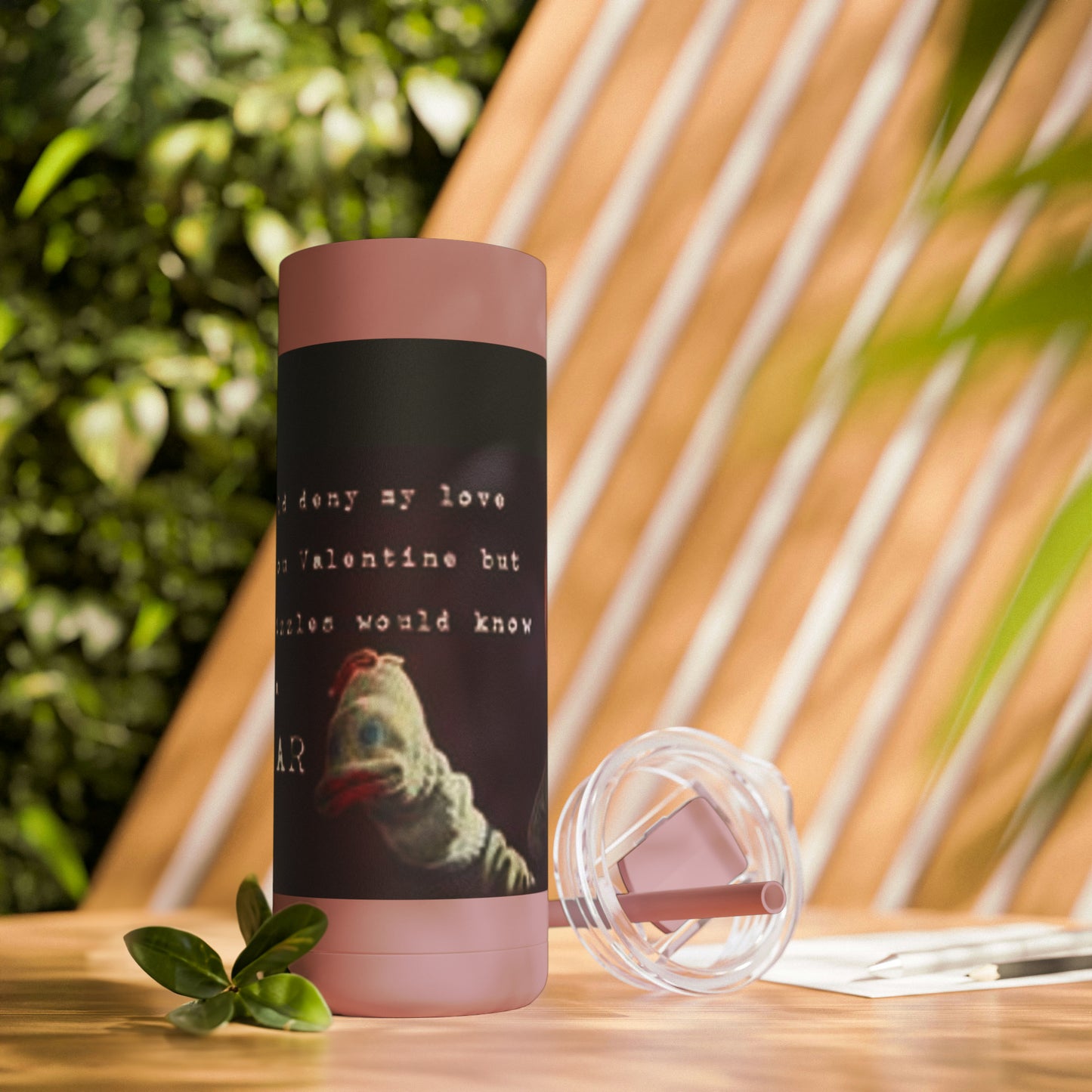Supernatural "Mr. Fizzles" Valentine, Maars Maker Skinny Matte Tumbler, 20oz