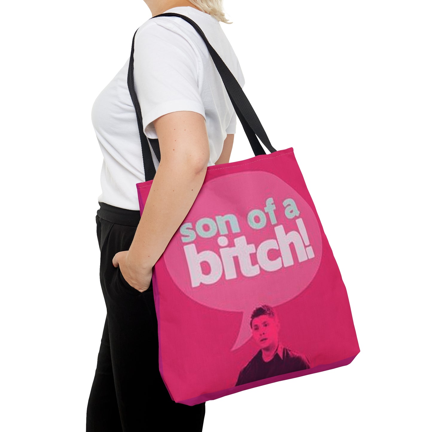 Supernatural "Dean" pink Tote Bag (AOP)