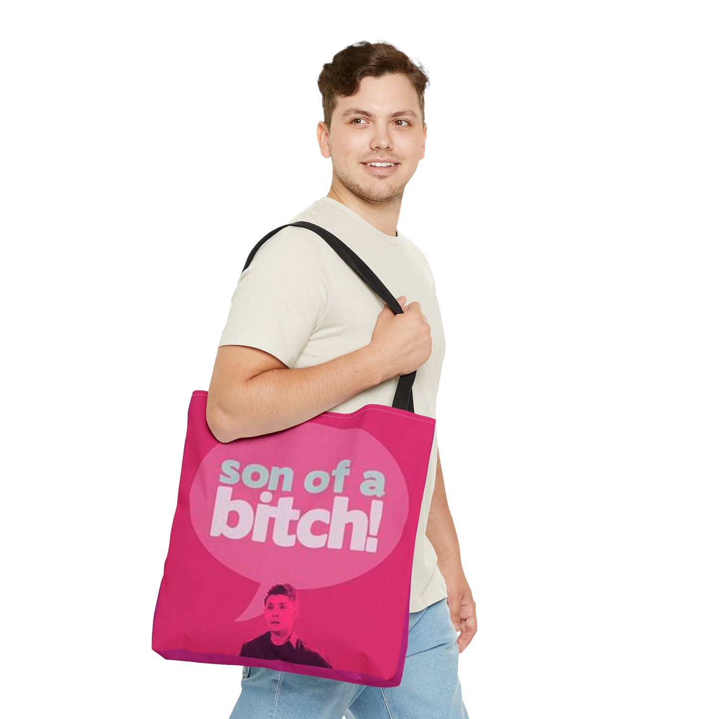 Supernatural "Dean" pink Tote Bag (AOP)