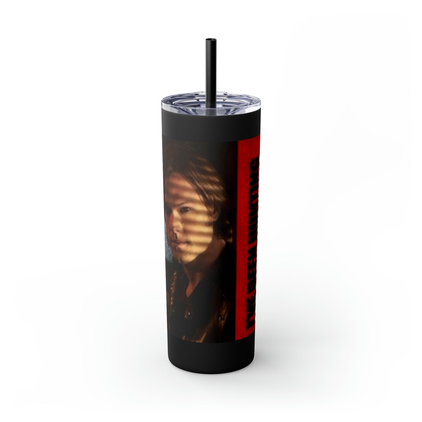 Supernatural Sam Valentine, Skinny Tumbler with Straw, 20oz