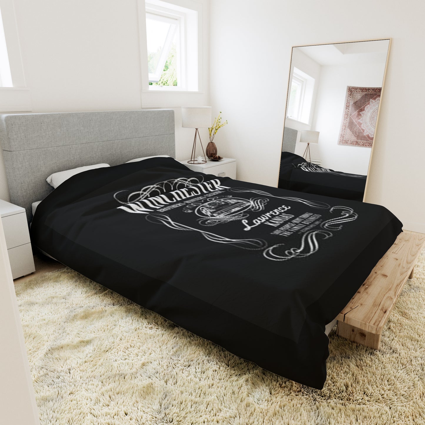 Supernatural "Winchester" black Duvet Cover