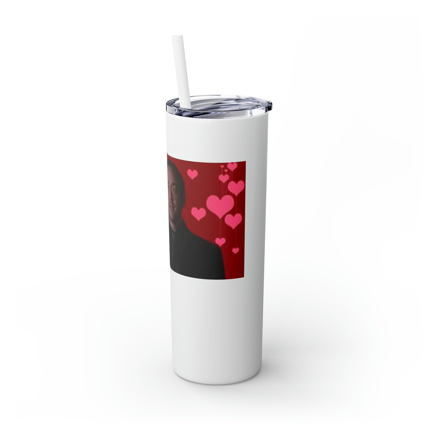 Supernatural Crowley Valentine, Skinny Tumbler with Straw, 20oz