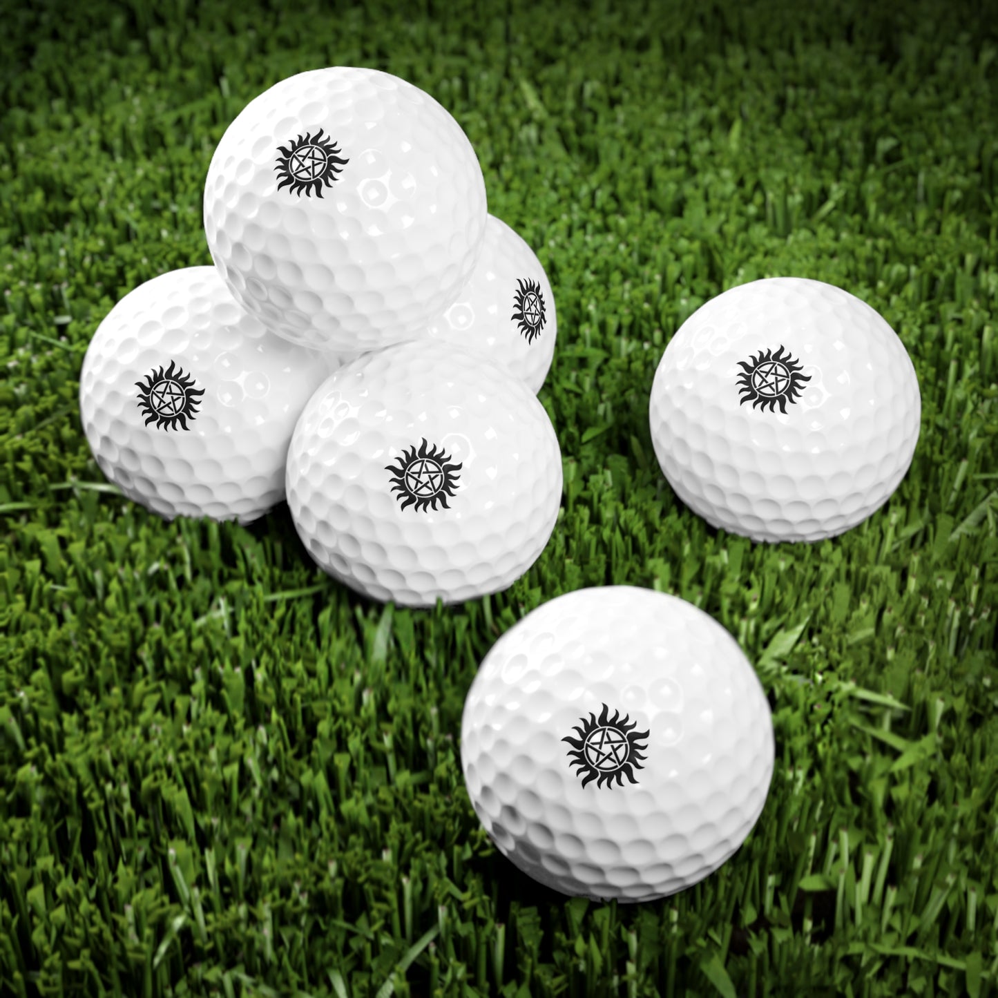 Supernatural Anti Possession symbol, Golf Balls, 6pcs