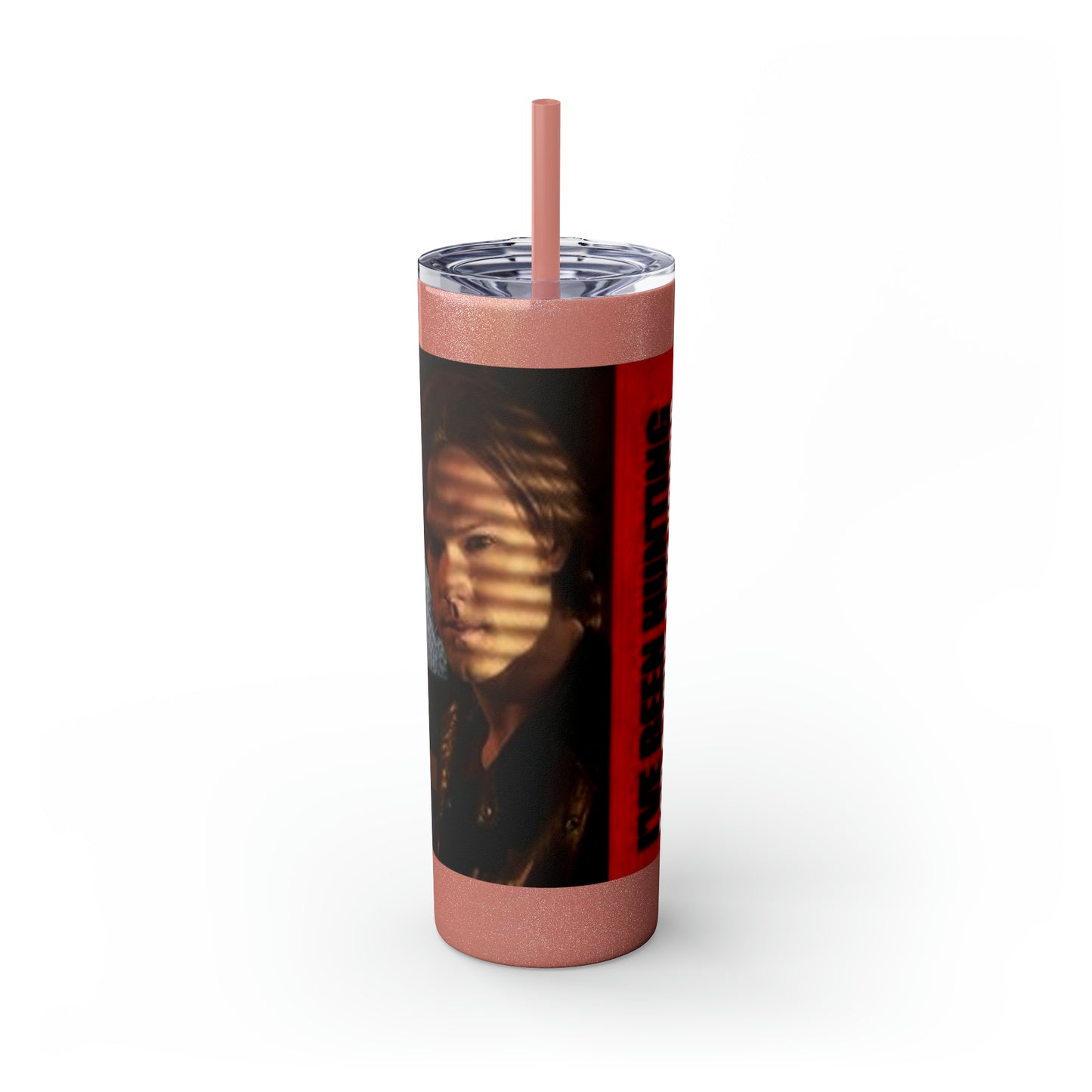 Supernatural Sam Valentine, Skinny Tumbler with Straw, 20oz
