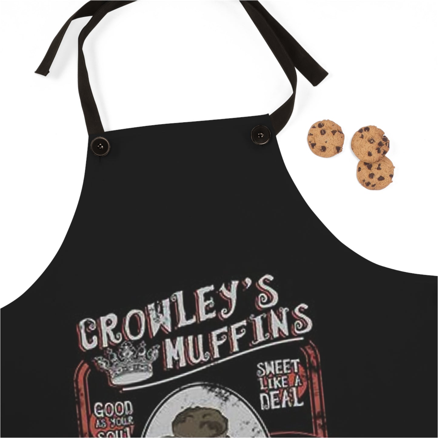 Supernatural "Crowleys Muffins" black Apron (AOP)