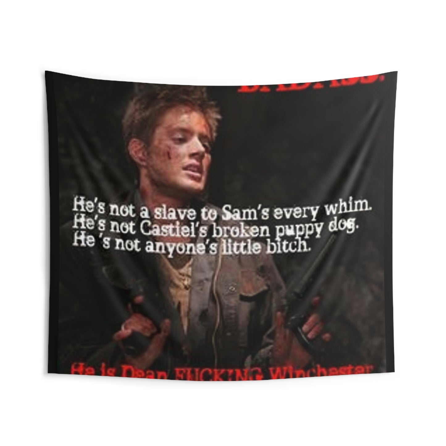 Supernatural "Dean" Indoor Wall Tapestries