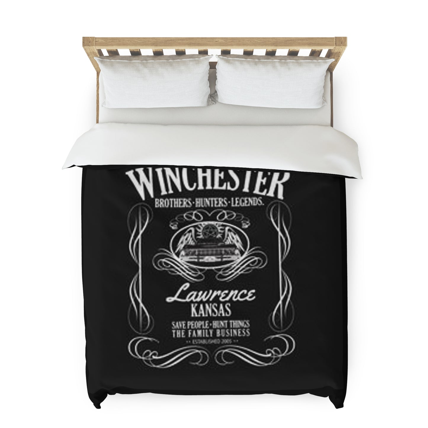 Supernatural "Winchester" black Duvet Cover