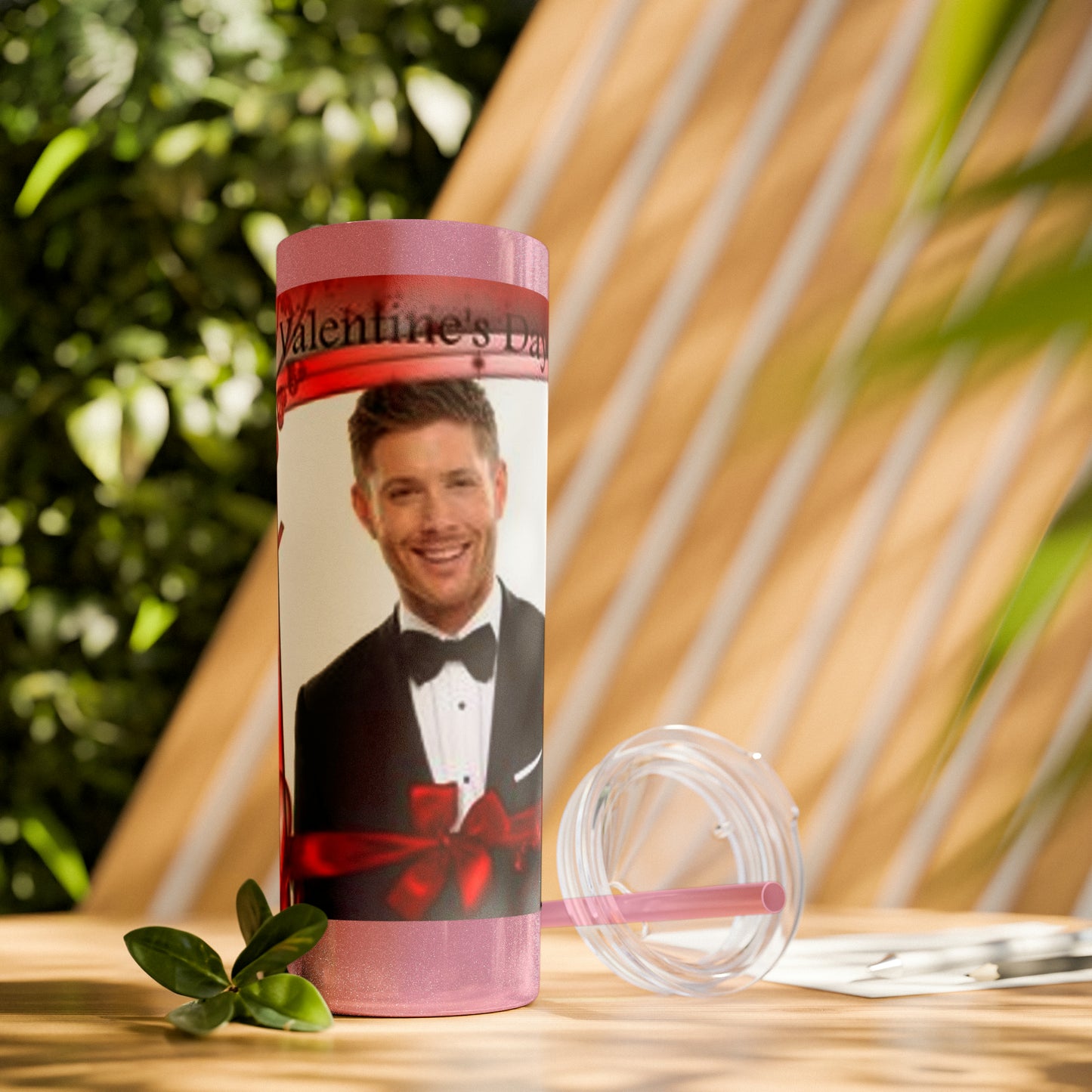 Supernatural Dean Valentine, Skinny Tumbler with Straw, 20oz