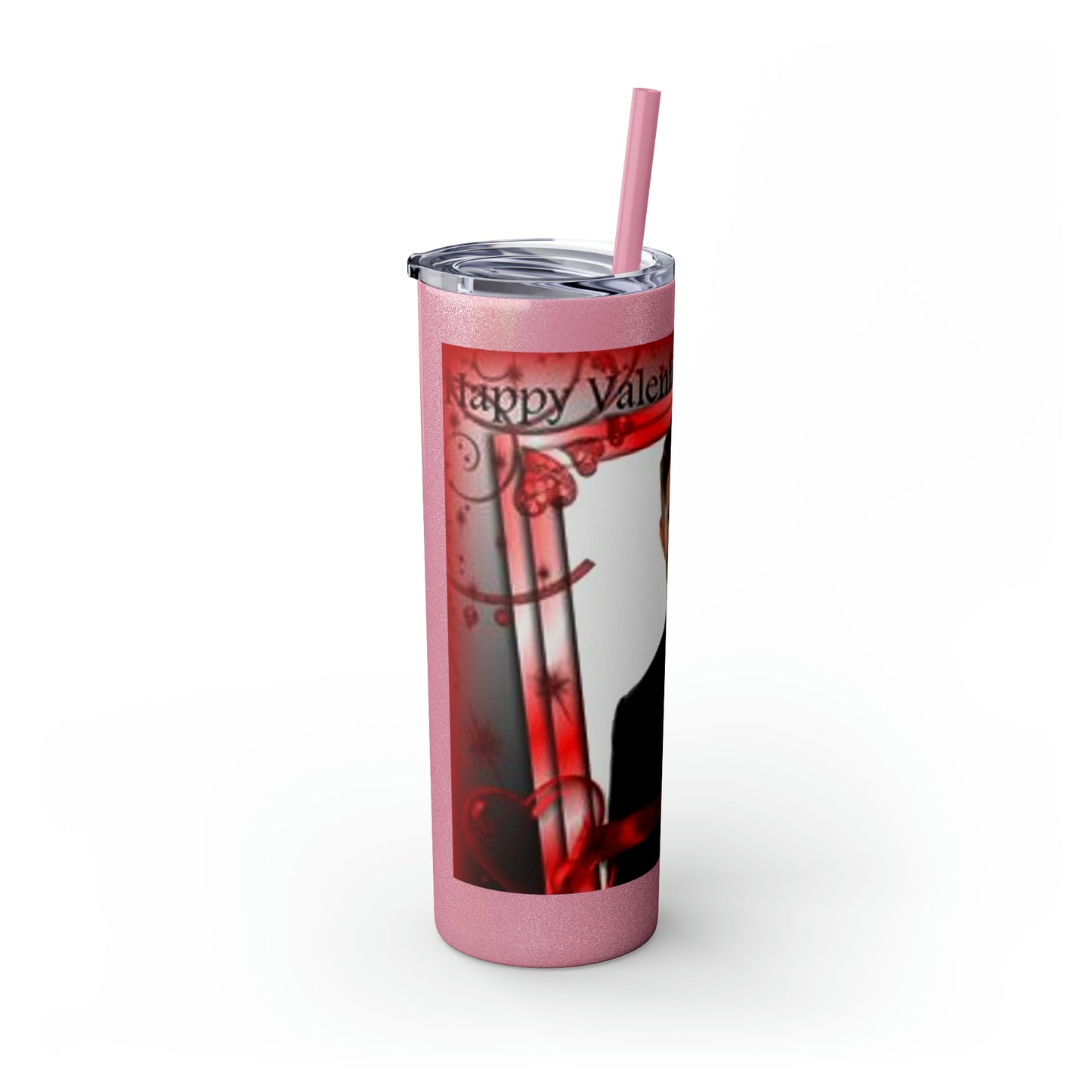 Supernatural Dean Valentine, Skinny Tumbler with Straw, 20oz