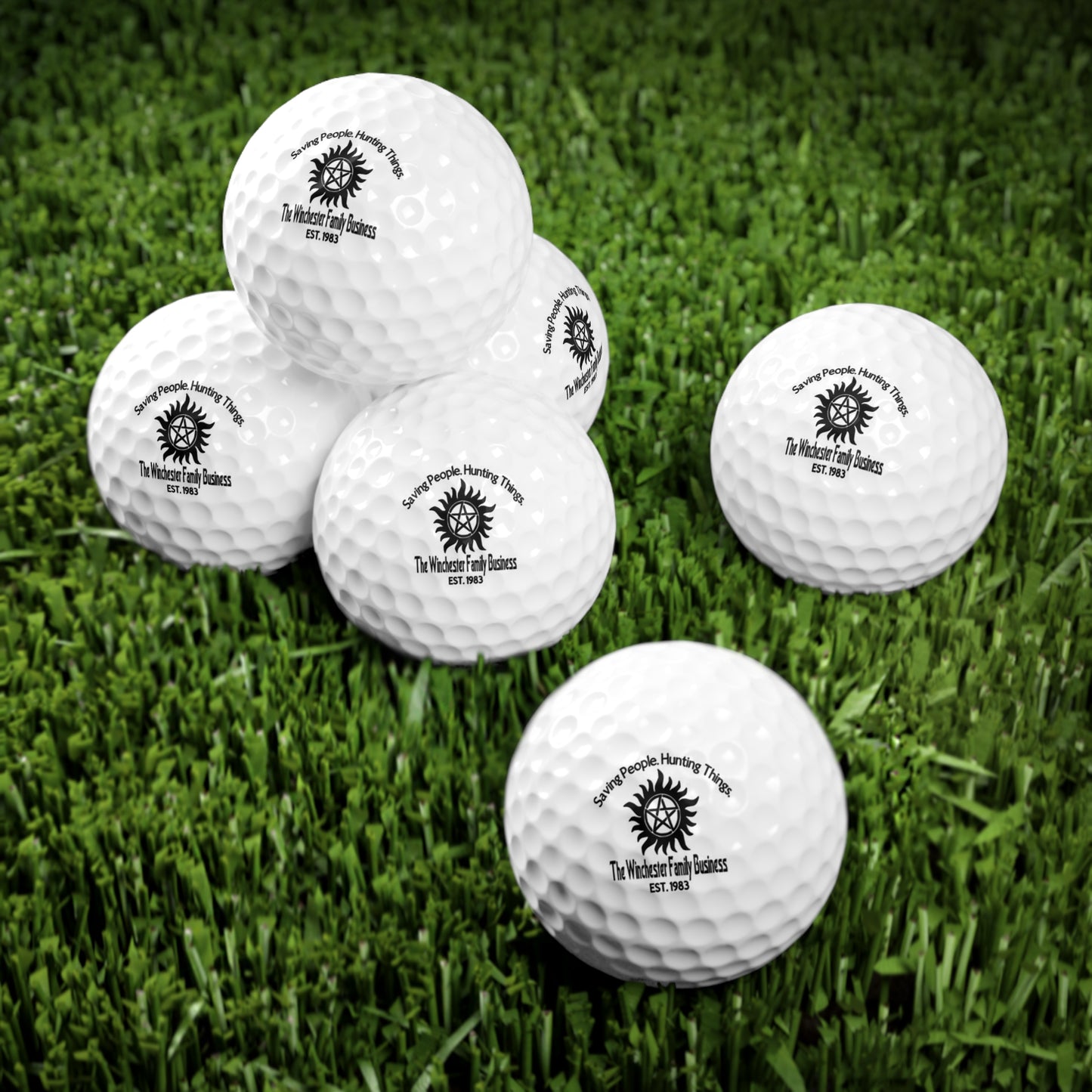 Supernatural Winchester Family, Golf Balls, 6pcs