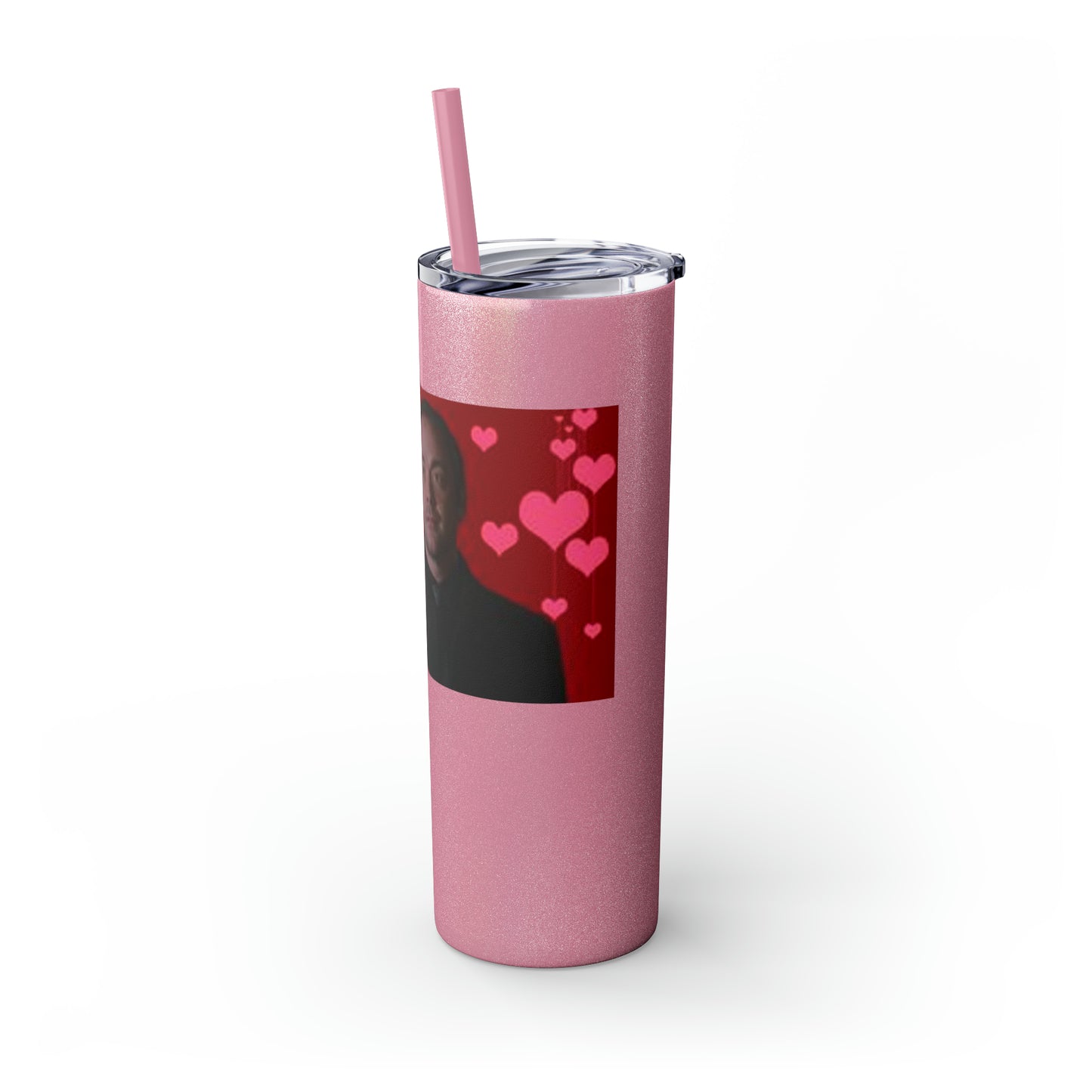 Supernatural Crowley Valentine, Skinny Tumbler with Straw, 20oz