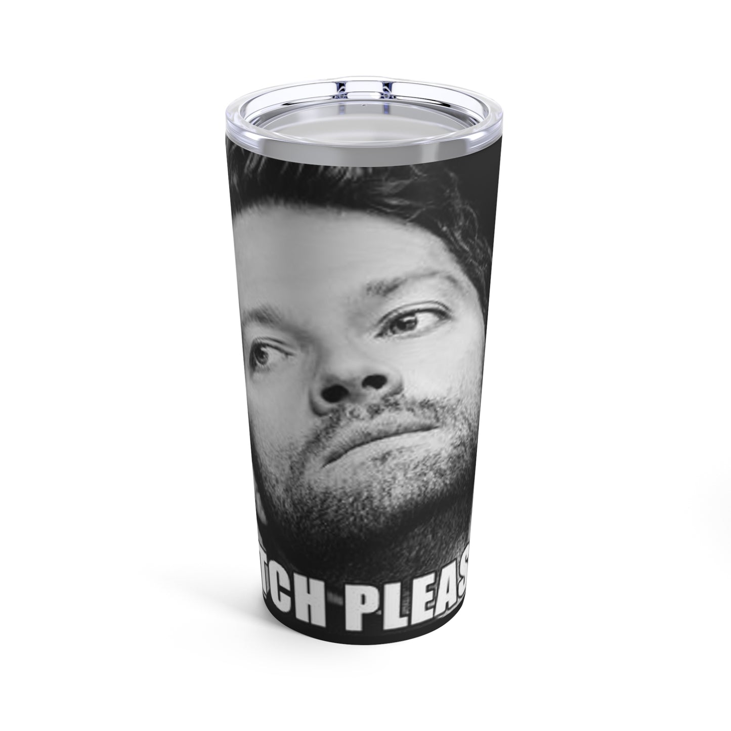 Supernatural "Cas/Bitch Please" black Tumbler 20oz