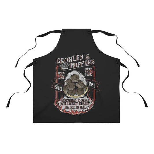 Supernatural "Crowleys Muffins" black Apron (AOP)