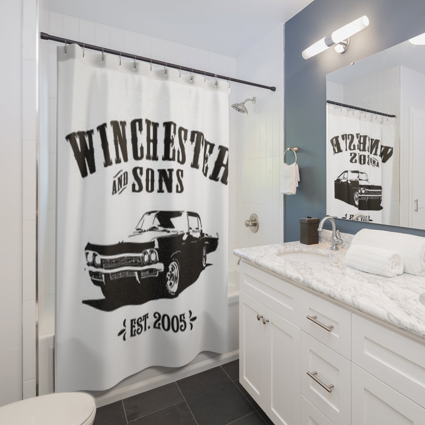 Supernatural Winchester and Sons, Shower Curtain
