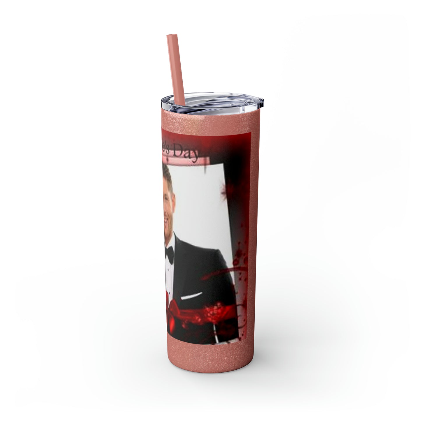 Supernatural Dean Valentine, Skinny Tumbler with Straw, 20oz