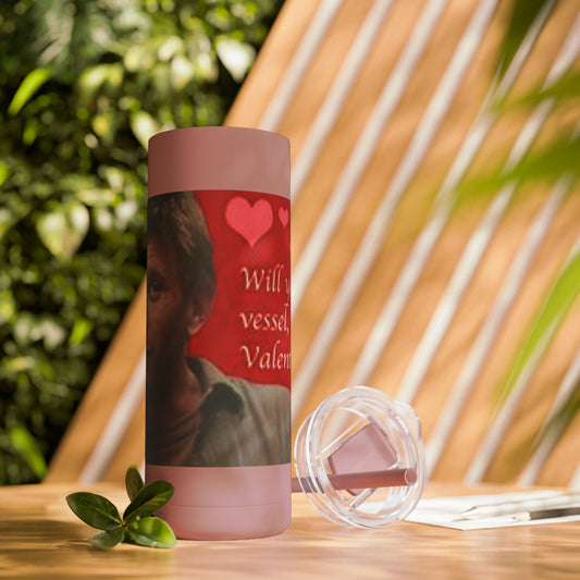 Supernatural Lucifer Valentine, Maars Maker Skinny Matte Tumbler, 20oz