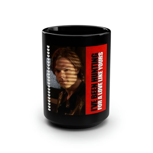 Supernatural Sam Valentine, Black Mug, 15oz