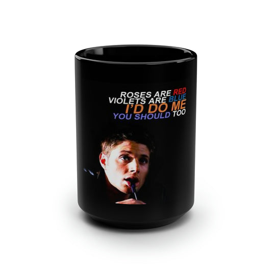 Supernatural Dean Valentine, Black Mug, 15oz