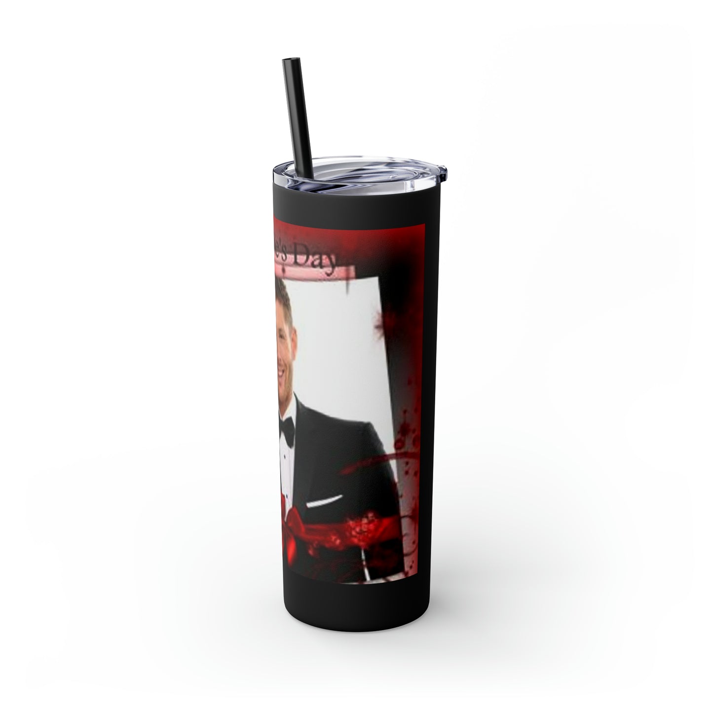 Supernatural Dean Valentine, Skinny Tumbler with Straw, 20oz