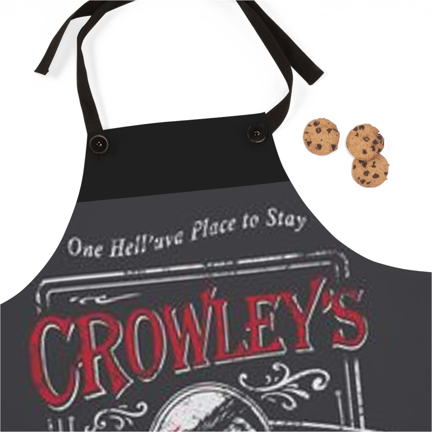 Supernatural "Crowleys Crossroads Inn" black Apron (AOP)