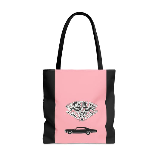 Supernatural "Winchesters" pink Tote Bag (AOP)