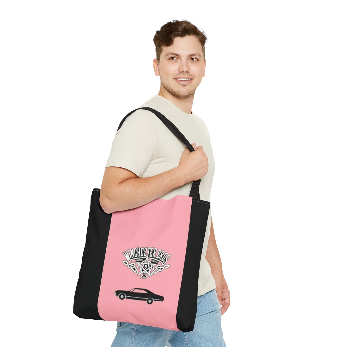 Supernatural "Winchesters" pink Tote Bag (AOP)