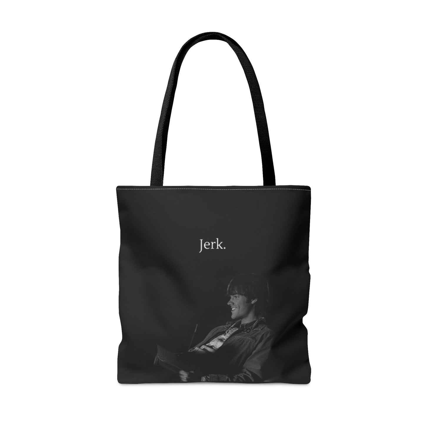 Supernatural "Bitch/Jerk" black Tote Bag (AOP)