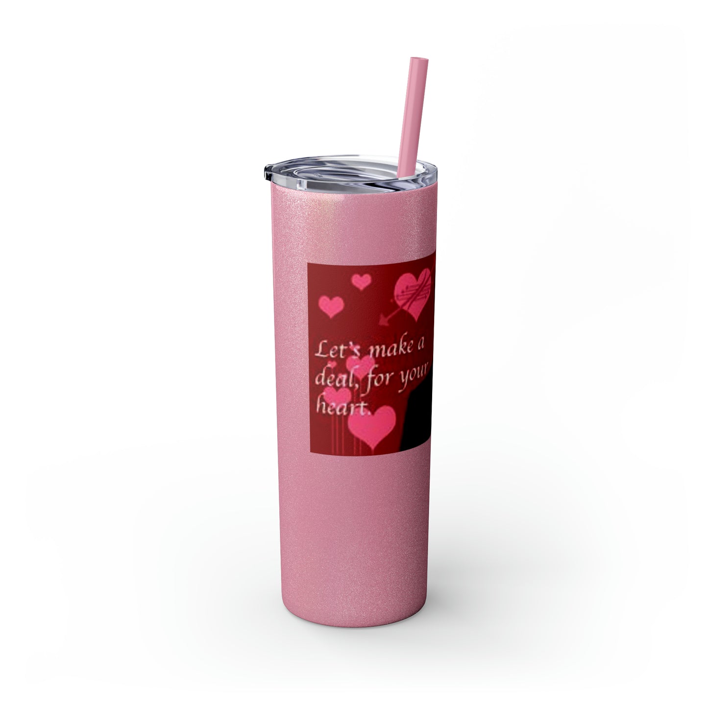 Supernatural Crowley Valentine, Skinny Tumbler with Straw, 20oz