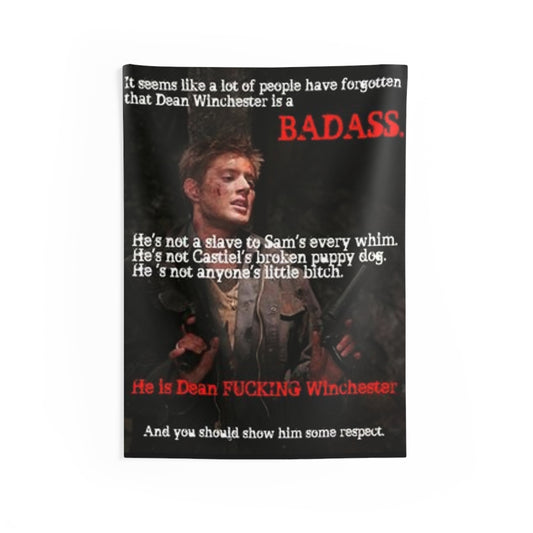 Supernatural "Dean" Indoor Wall Tapestries